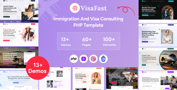 Visafast 移民与签证咨询 PHP 模板