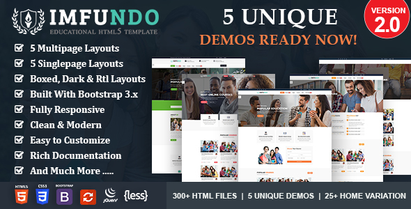 Imfundo 教育课程 HTML 模板