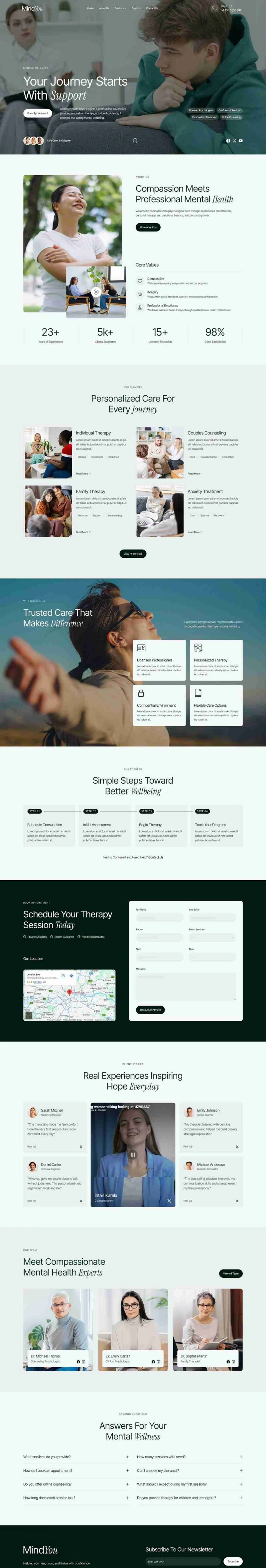 健康/医药 Elementor 模板首页预览