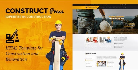 Construct Press 建筑与装修 HTML 模板
