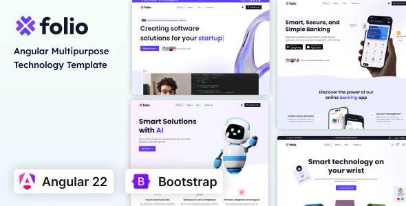 Folio 多用途现代网站 Angular 模板