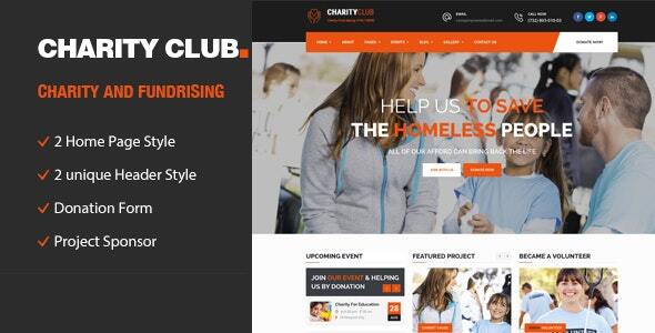 Charity Club 公益筹款 HTML 模板