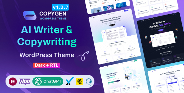 CopyGen 人工智能写作网站 WordPress 主题