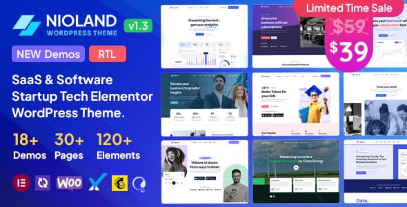 Nioland 软件初创科技 WordPress 主题