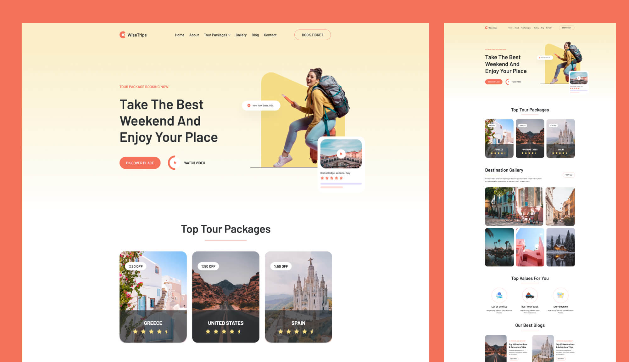 旅行社Gutenberg网站模板_一键导入快速建站