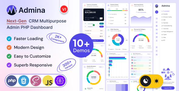 Admina 多用途管理后台 PHP 模板