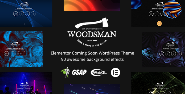 Woodsman 即将上线页面 WordPress 主题