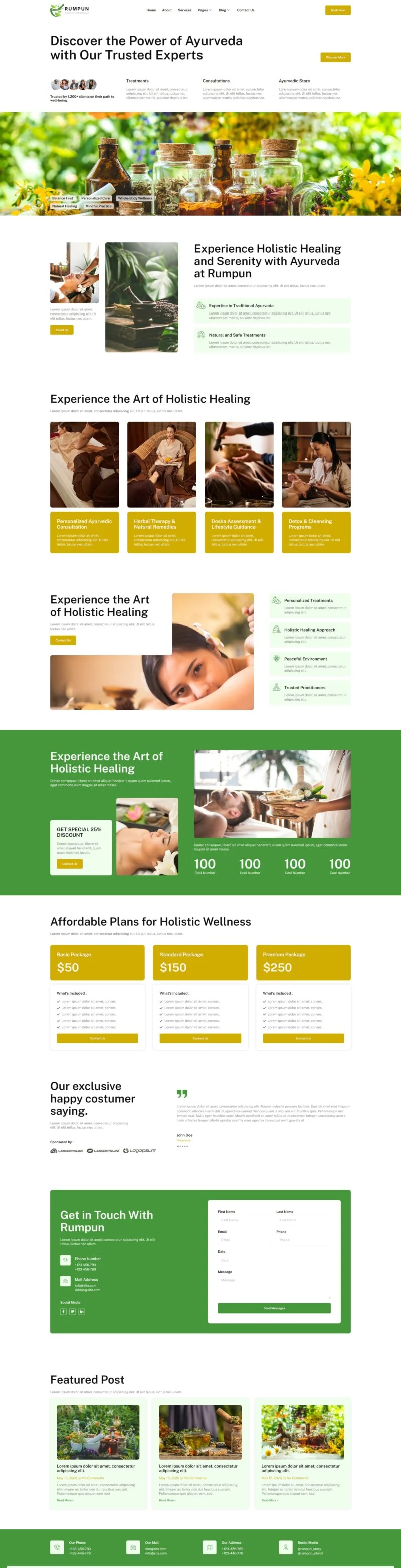 健康/医药 Elementor 模板首页预览