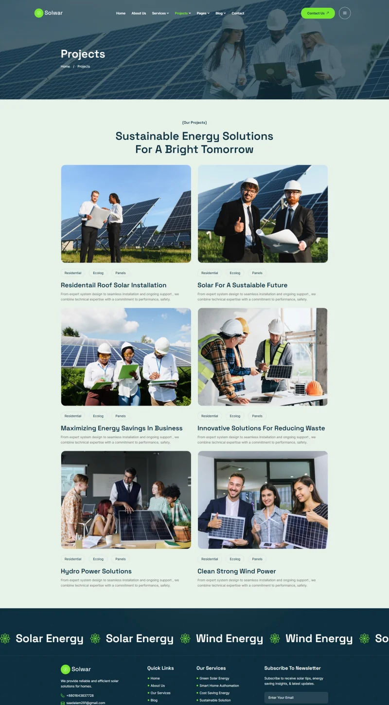 新能源Elementor网站模板_一键导入快速建站插图5-WP资源海 工业/工厂 Elementor 模板项目案例预览