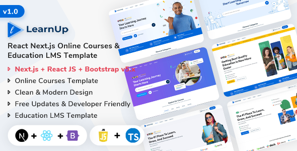 LearnUp 教育网站 Next.js 模板
