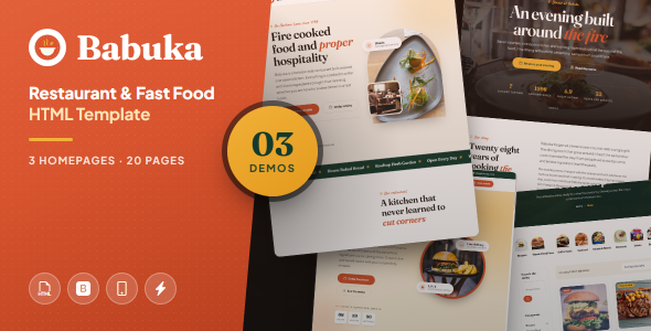 Babuka 餐饮网页 HTML 模板