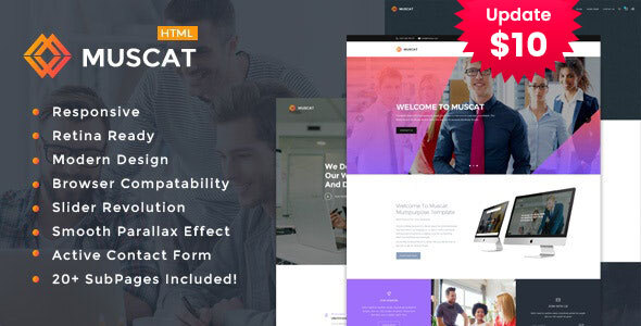 Muscat 创意机构 HTML 模板