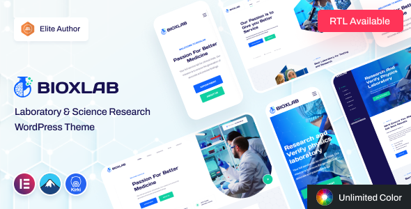 Bioxlab 实验室科学研究 WordPress 主题