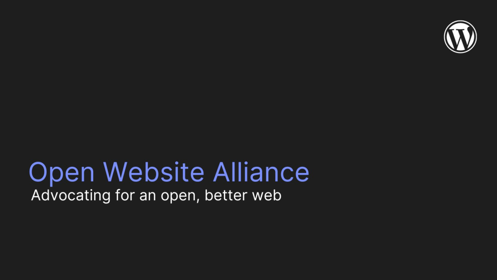 WordPress 出任开放网站联盟主席
