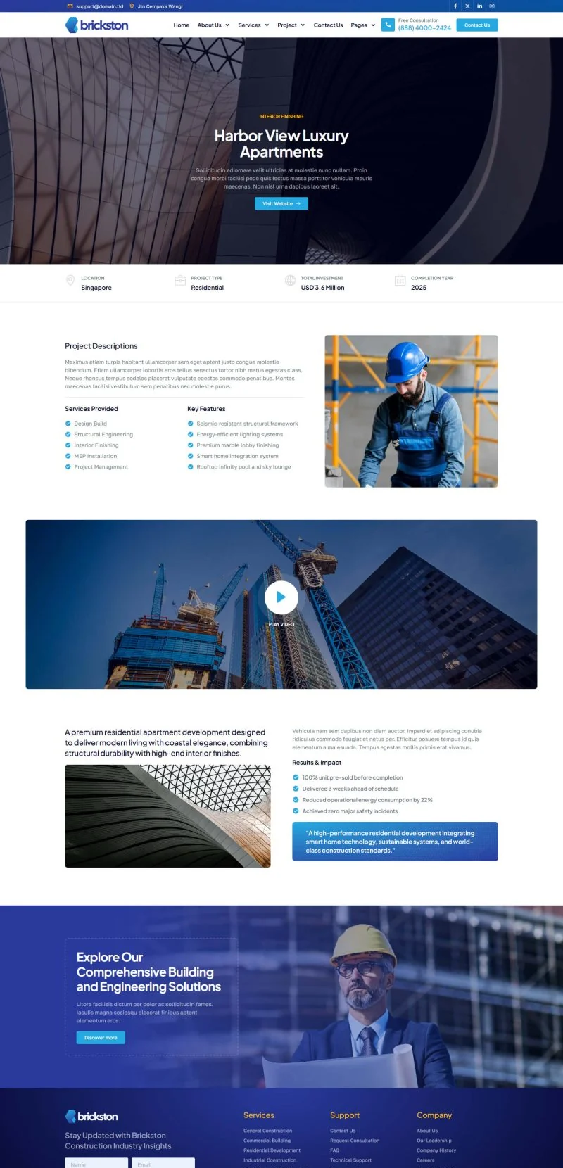 建筑施工服务Elementor网站模板_一键导入快速建站插图2-WP资源海 建筑/地产 Elementor 模板项目详情预览