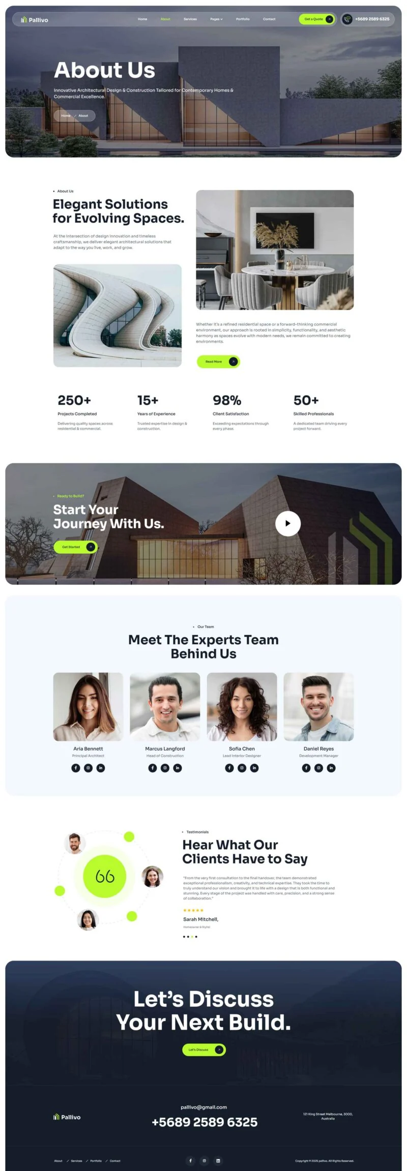 装修 Elementor 模板关于我们预览