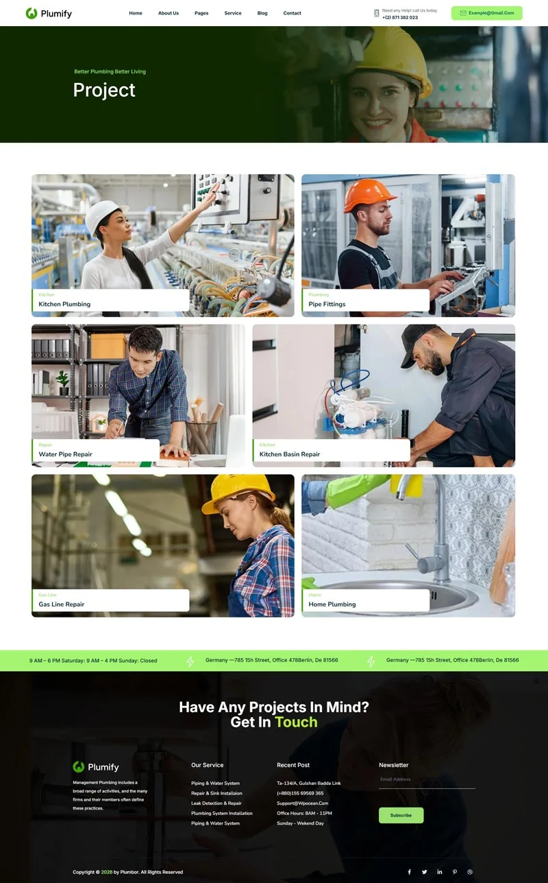管道维修服务Elementor网站模板_一键导入快速建站插图4-WP资源海 维修 Elementor 模板项目案例预览