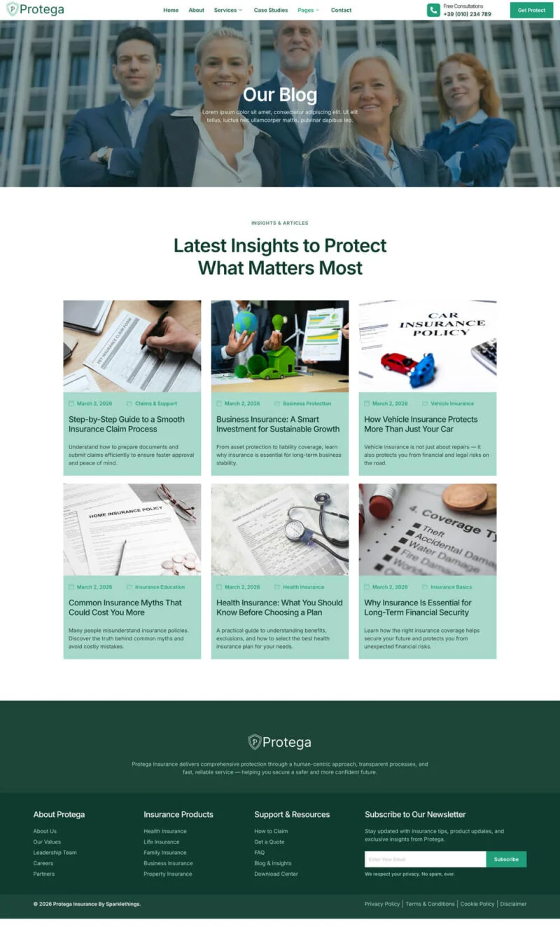 企业官网Elementor网站模板_一键导入快速建站插图4-WP资源海 企业 Elementor 模板博客页面预览
