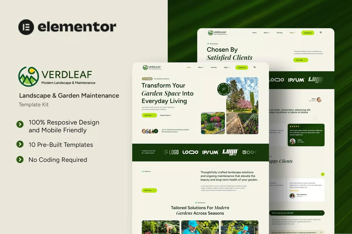 维修服务Elementor网站模板_一键导入快速建站插图-WP资源海 维修 Elementor 网站模板封面