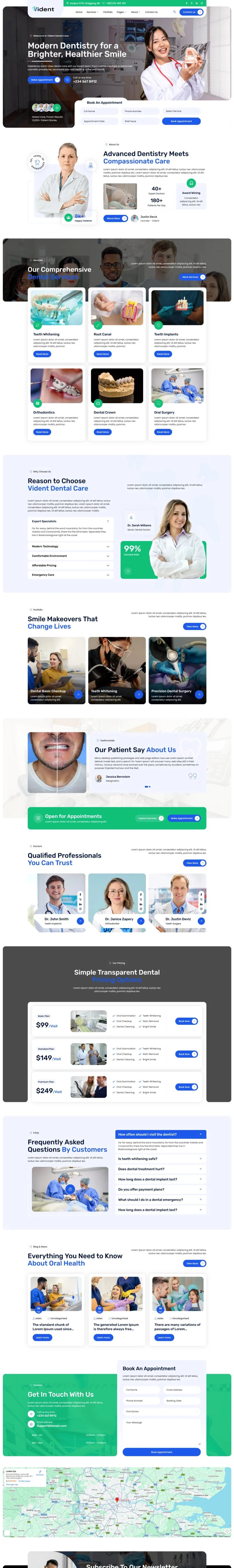 健康/医药 Elementor 模板首页预览