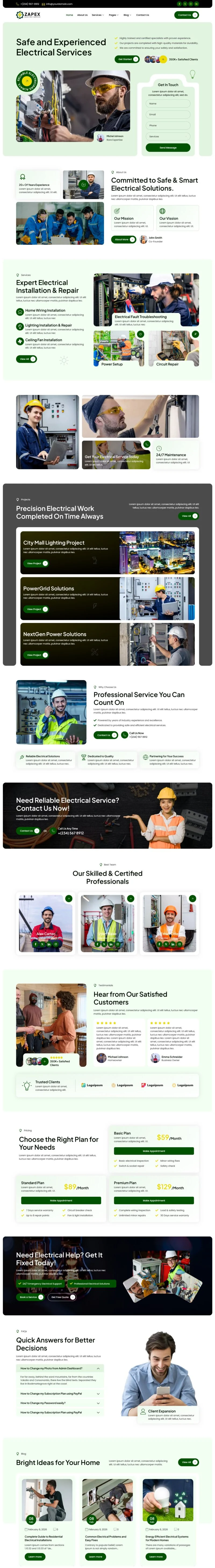 维修 Elementor 模板首页预览