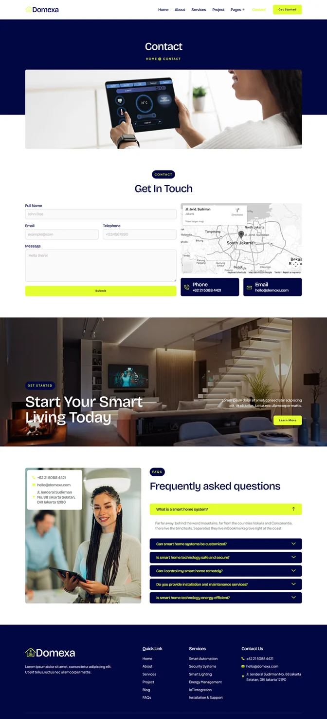 IT互联网 Elementor 模板联系页面预览