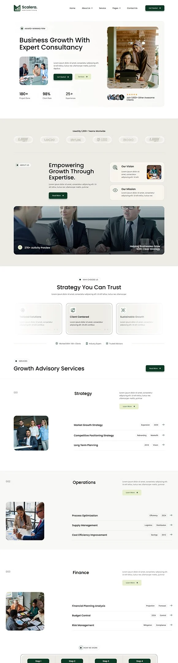 服务/咨询 Elementor 模板首页预览