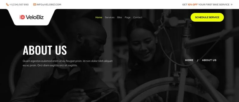 企业 Elementor 模板页眉预览