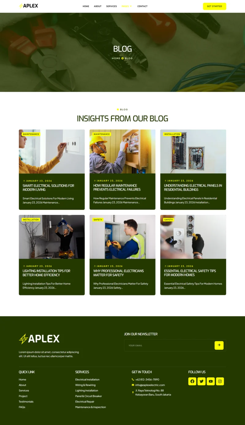 维修 Elementor 模板博客页面预览