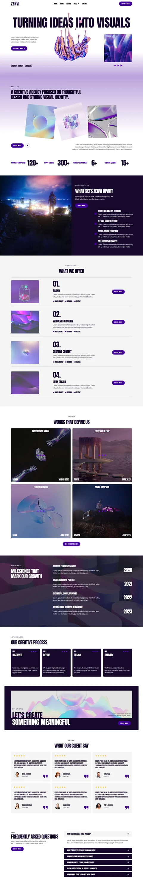 广告/营销 Elementor 模板首页预览