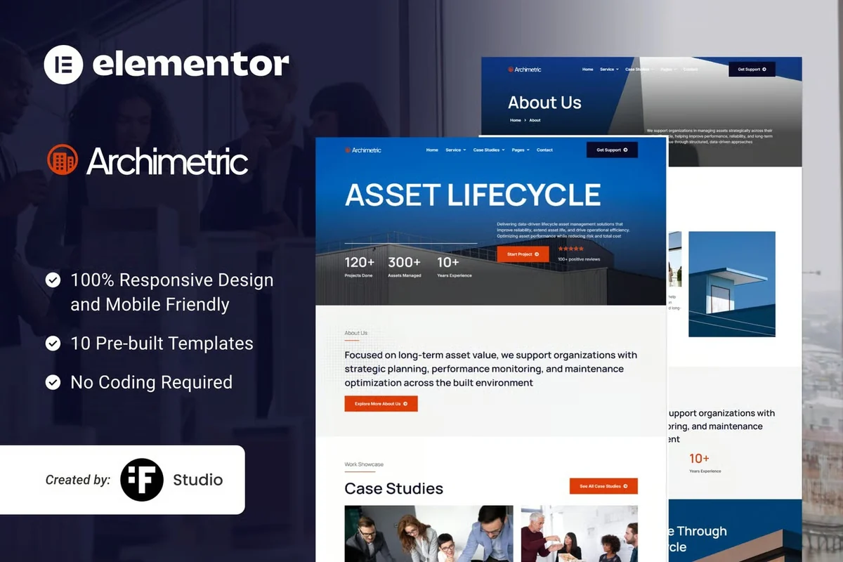 资产管理Elementor网站模板_一键导入快速建站插图-WP资源海 金融/投资 Elementor 网站模板封面
