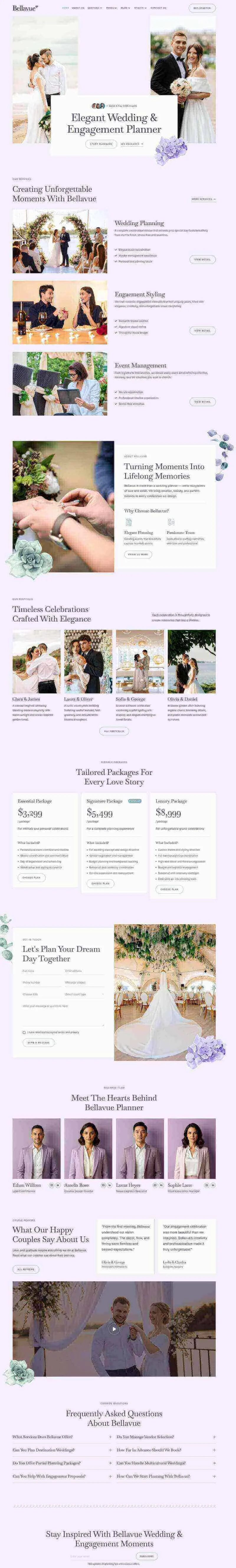 婚礼/婚庆 Elementor 模板首页预览