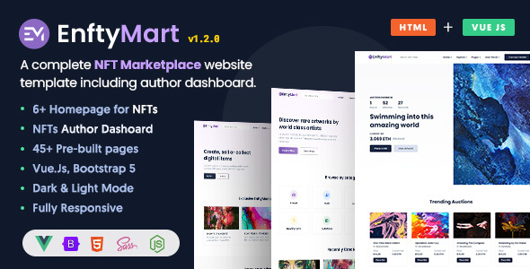 EnftyMart 数字资产交易平台 Vue 模板