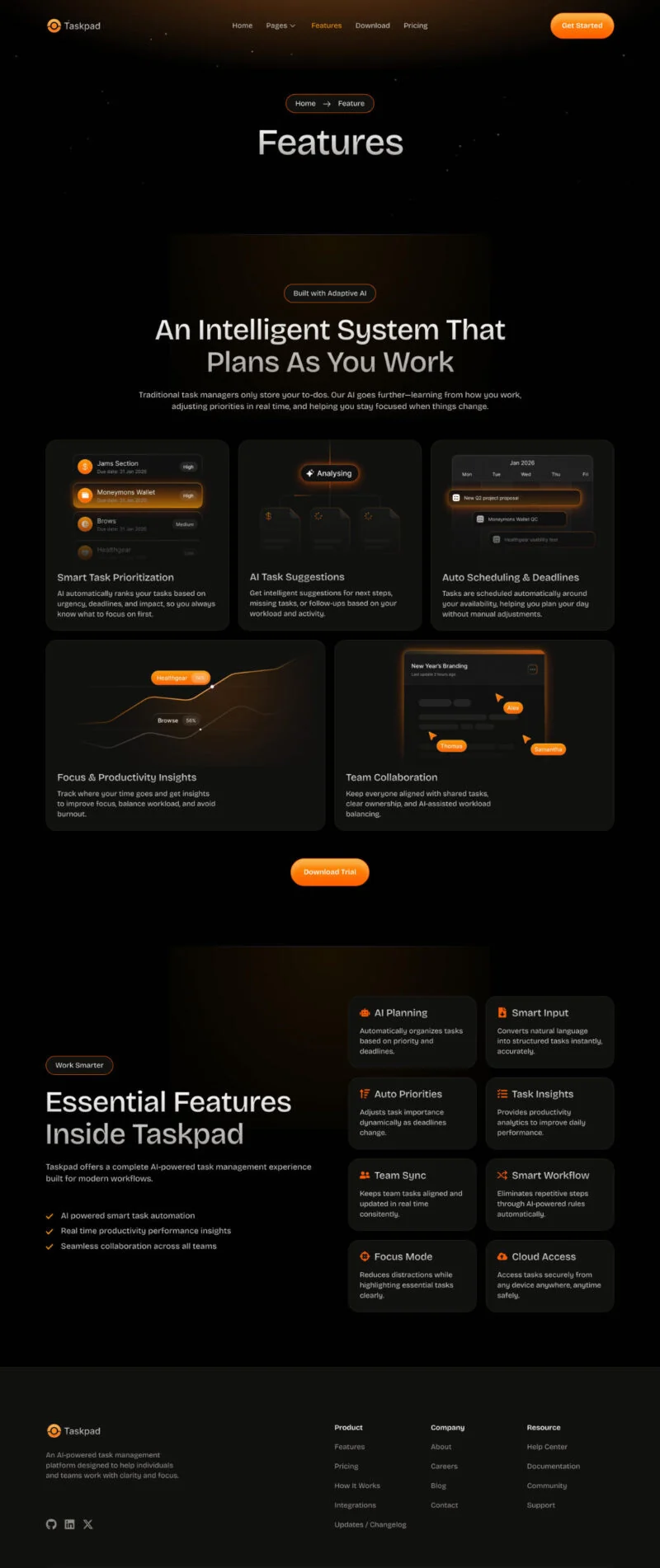 AI Elementor 模板功能特色预览