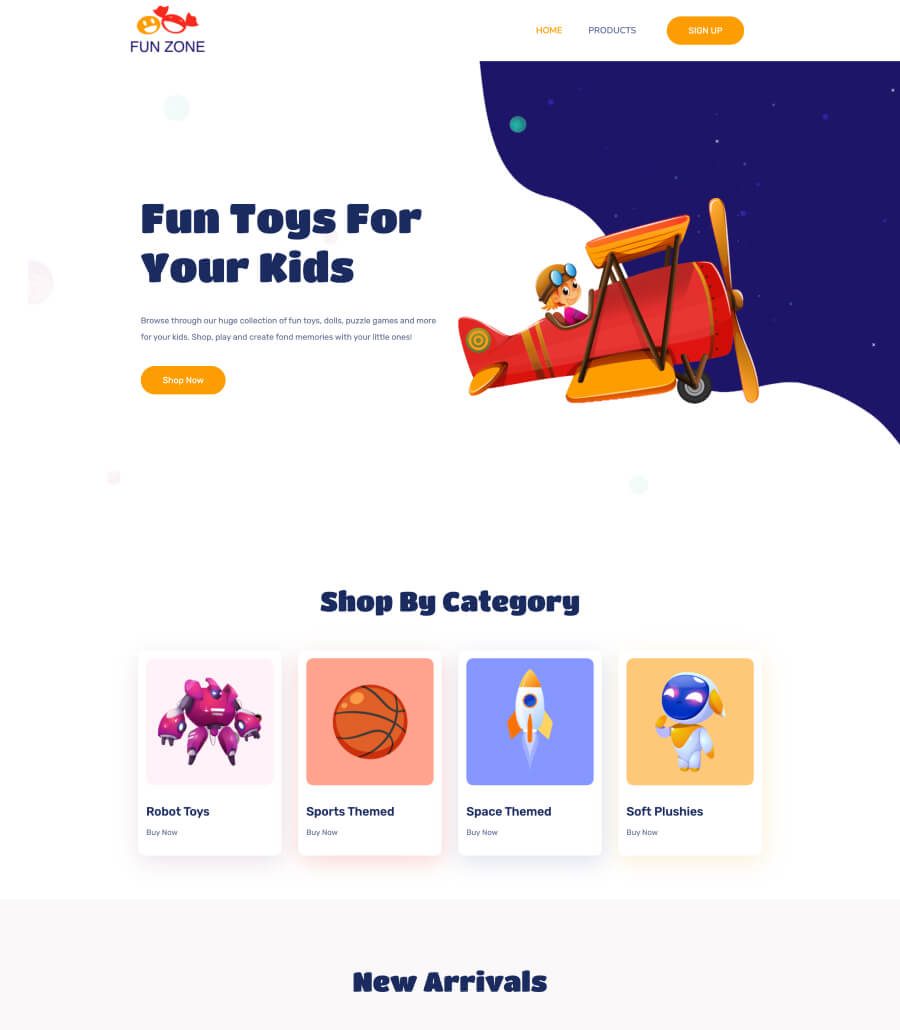 Fun Zone Home Page For Gutenberg