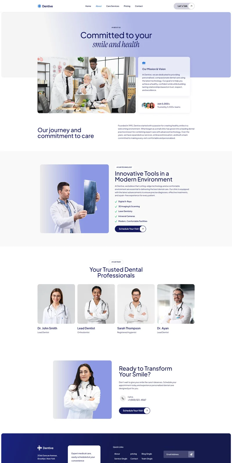 健康/医药 Elementor 模板关于我们预览