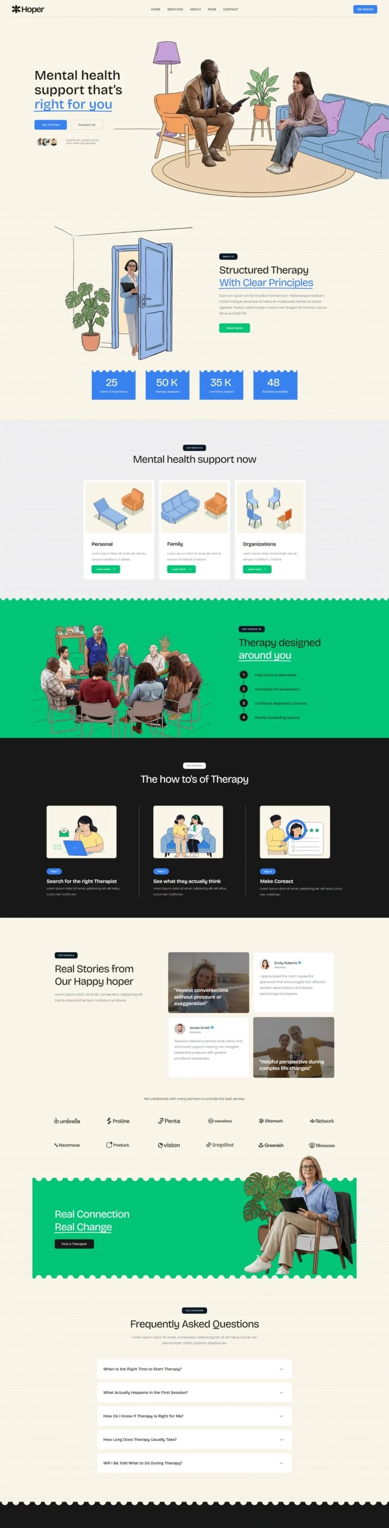 健康/医药 Elementor 模板首页预览