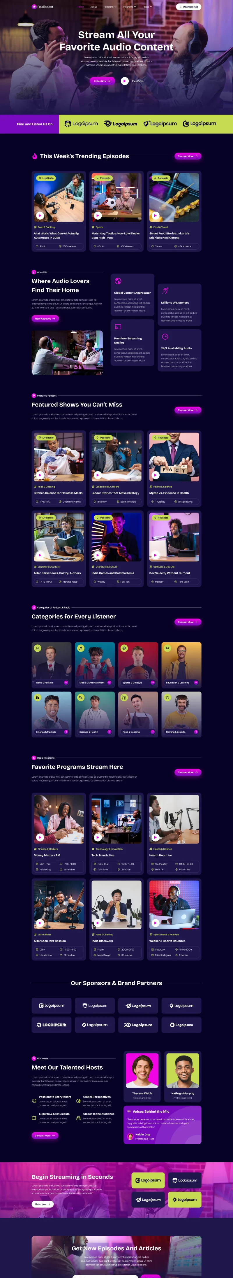 多媒体 Elementor 模板首页预览