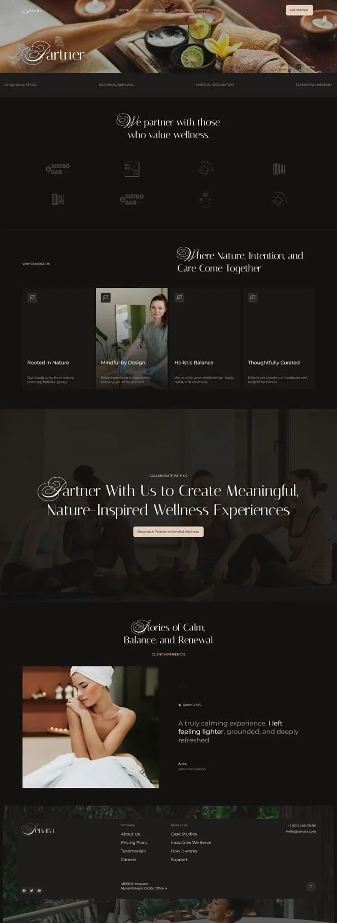 SPA 水疗养生会所Elementor网站模板_一键导入快速建站插图5-WP资源海 美容/美发 Elementor 模板合作伙伴预览