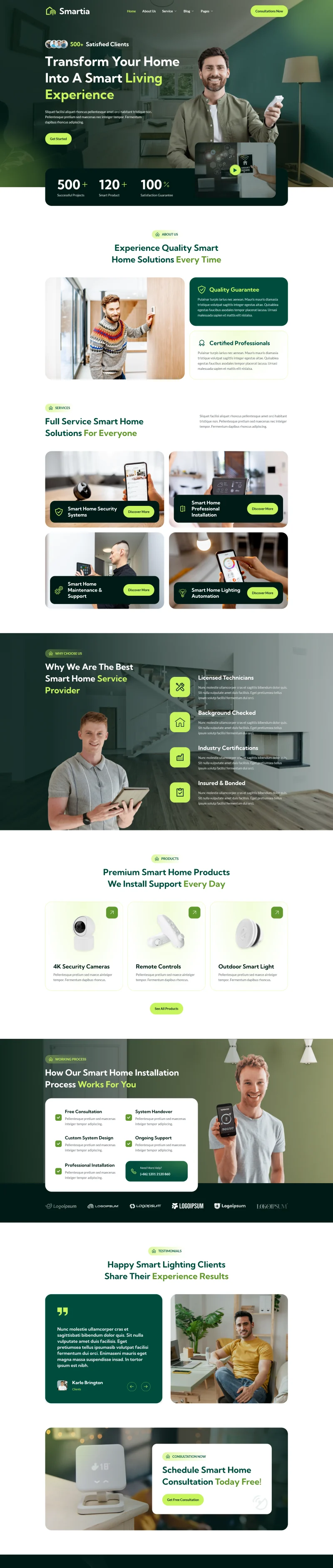家居用品 Elementor 模板首页预览