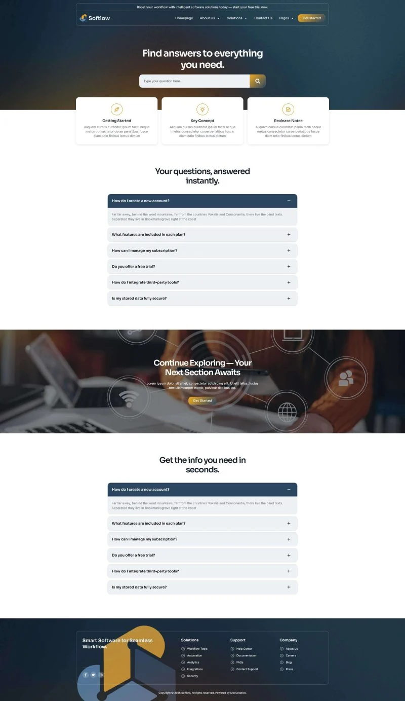 软件公司官网Elementor网站模板_一键导入快速建站插图6-WP资源海 软件/开发 Elementor 模板帮助中心预览