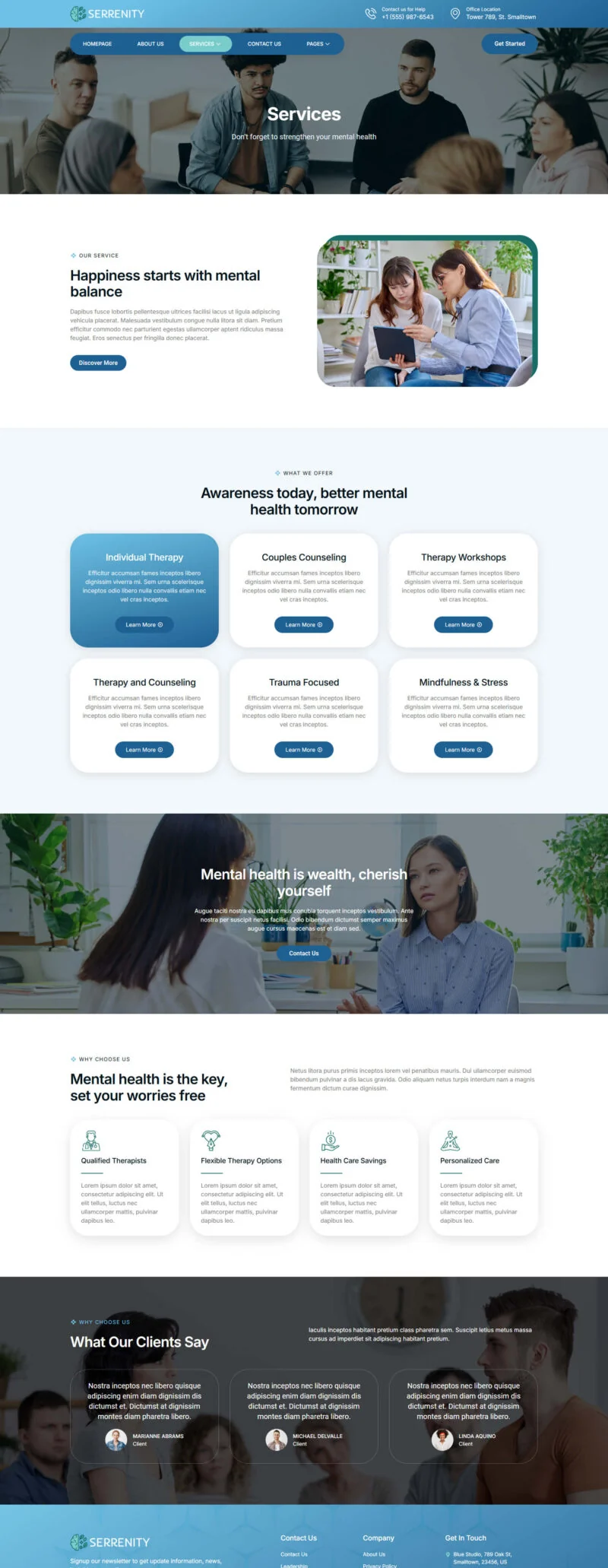健康/医药 Elementor 模板服务页面预览