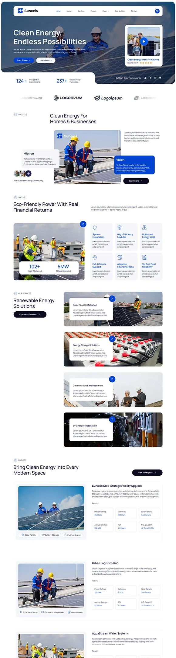 工业/工厂 Elementor 模板首页预览