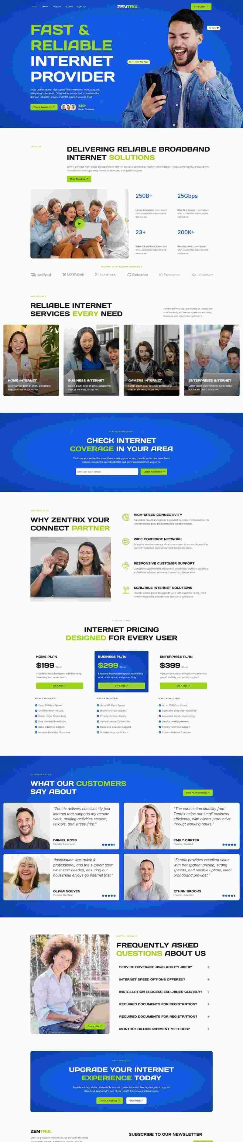 IT互联网 Elementor 模板首页预览