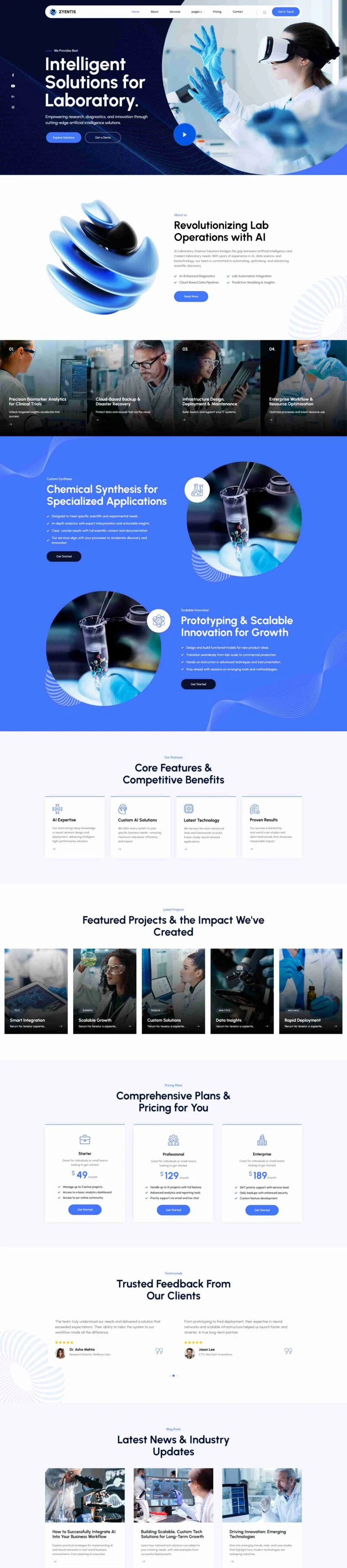 AI Elementor 模板首页预览
