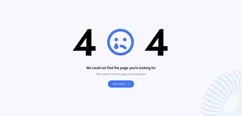 AI Elementor 模板404页面预览