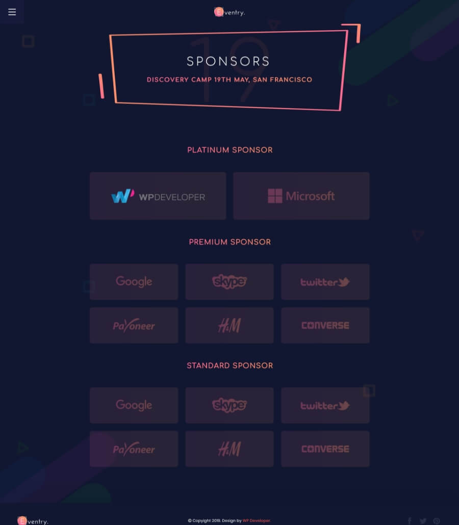 EventGree Event Template Sponsor