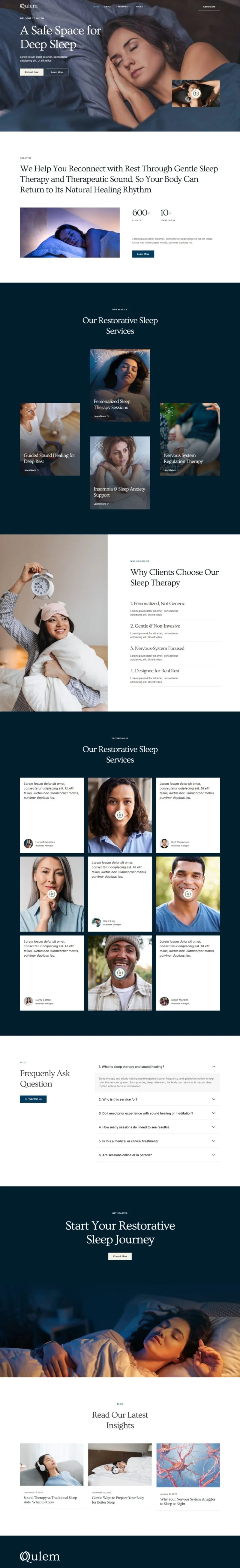 健康/医药 Elementor 模板首页预览