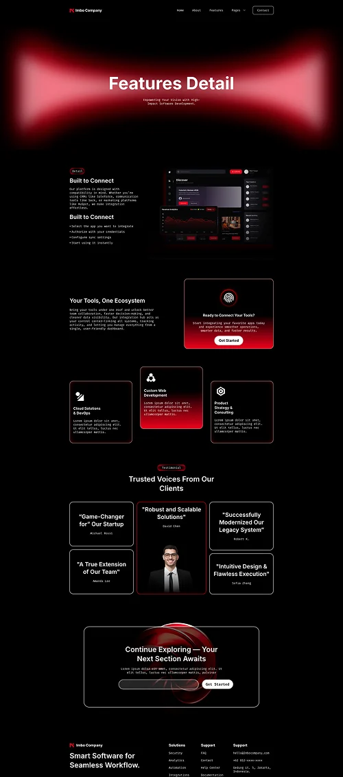 软件开发与IT解决方案机构Elementor网站模板_一键导入快速建站插图3-WP资源海 软件/开发 Elementor 模板功能详情预览