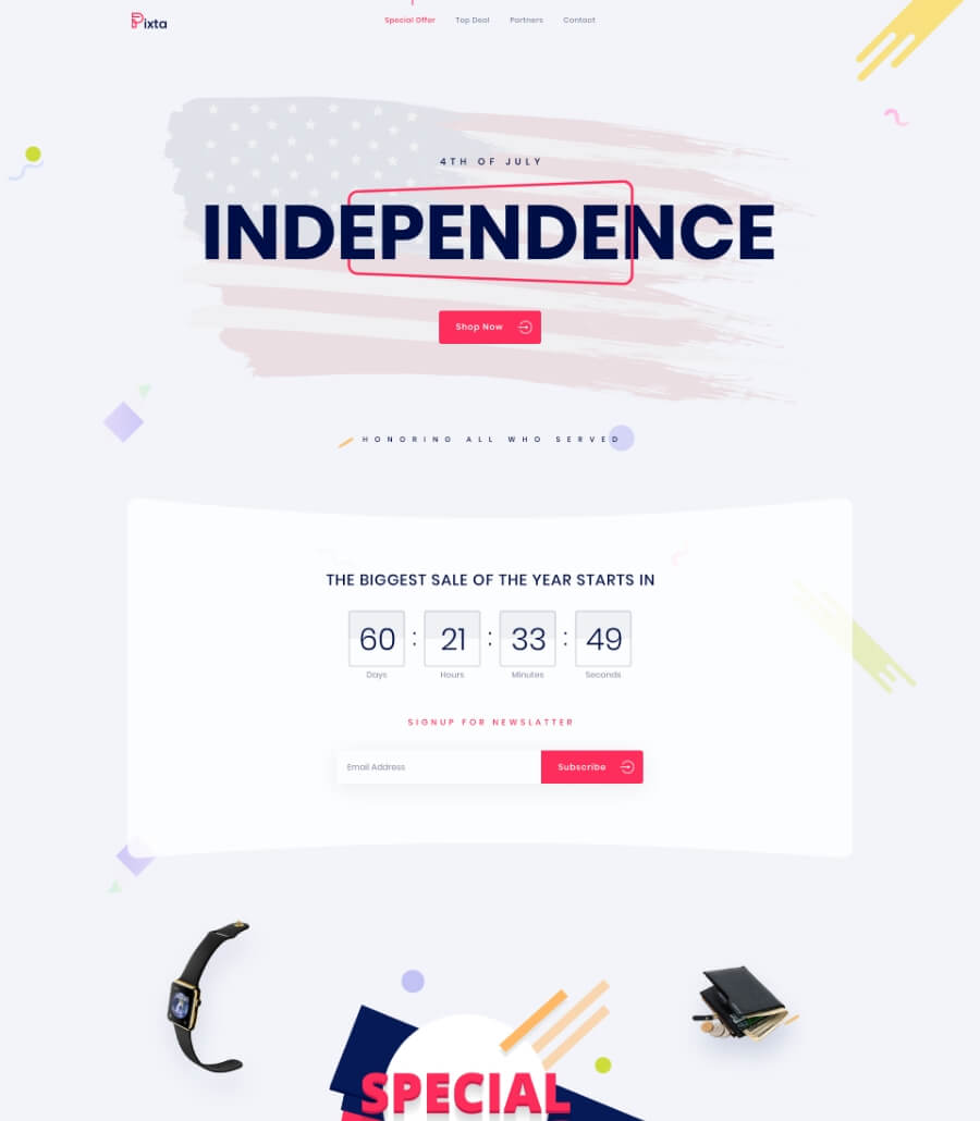 July4 Header Section